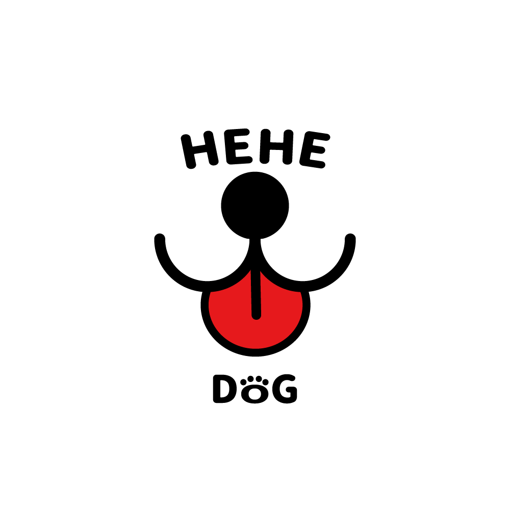 Hehe dog logo